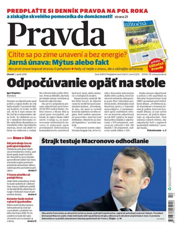 Obálka e-magazínu Pravda 3. 4. 2018