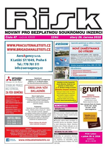 Obálka e-magazínu Risk 47/2018