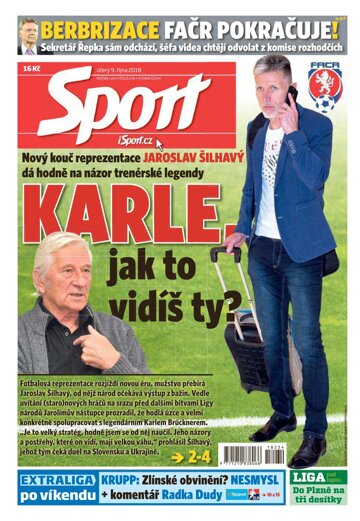 Obálka e-magazínu Sport 9.10.2018