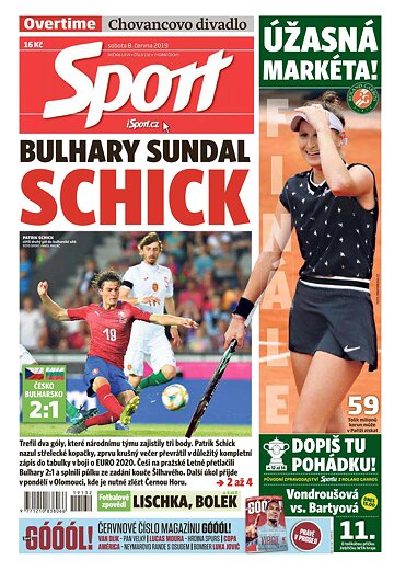 Obálka e-magazínu Sport 8.6.2019