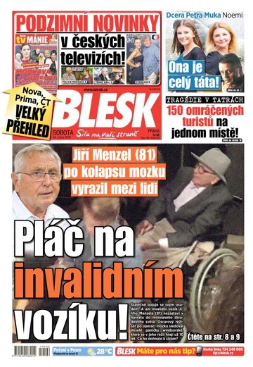 Obálka e-magazínu Blesk 24.8.2019