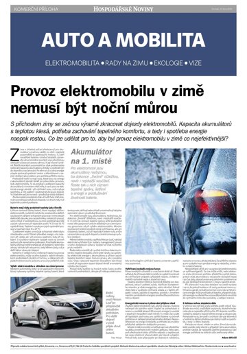 Obálka e-magazínu Hospodářské noviny - příloha 211 - 31.10.2019 příloha Auto a mobilita