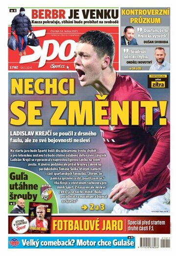 Obálka e-magazínu Sport 14.1.2021