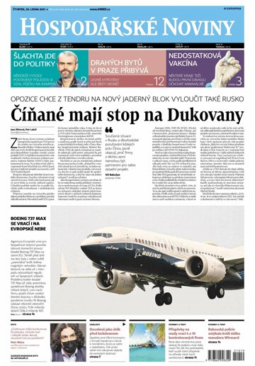 Obálka e-magazínu Hospodářské noviny 019 - 28.1.2021