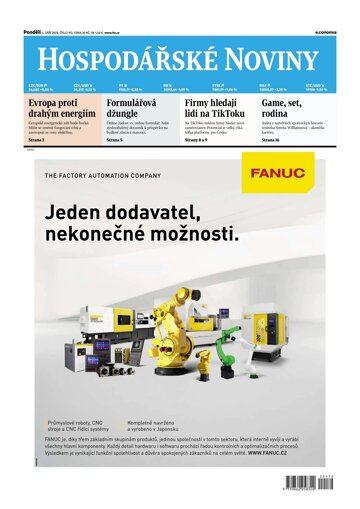 Obálka e-magazínu Hospodářské noviny 172 - 5.9.2022