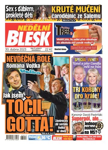 Obálka e-magazínu Nedělní Blesk 30.4.2023