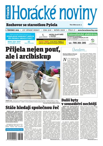 Obálka e-magazínu Horácké Noviny 27/2023