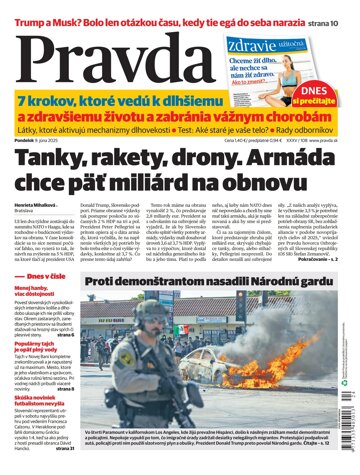 Obálka e-magazínu Pravda 9. 6. 2025