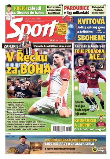 Obálka e-magazínu Sport 26.8.2025