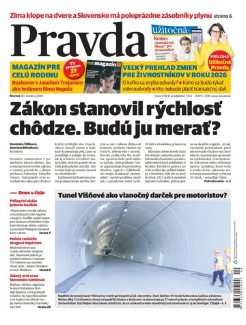 Obálka e-magazínu Pravda 30. 10. 2025