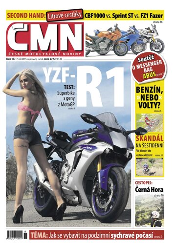 Obálka e-magazínu ČESKÉ MOTOCYKLOVÉ NOVINY 19/2015