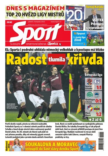 Obálka e-magazínu Sport 6.11.2015