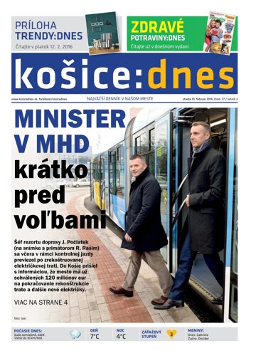 Obálka e-magazínu košice:dnes 10.2.2016