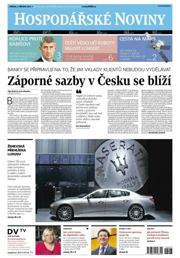 Obálka e-magazínu Hospodářské noviny 043 - 2.3.2016