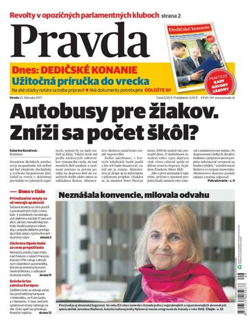 Obálka e-magazínu Pravda 22. 2. 2017