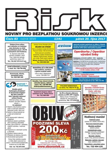 Obálka e-magazínu Risk 83/2017
