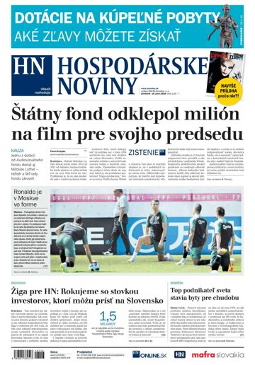 Obálka e-magazínu Hospodárske noviny 18.06.2018