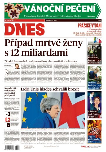 Obálka e-magazínu MF Dnes 26.11.2018