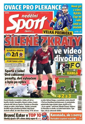 Obálka e-magazínu Nedělní Sport 2.12.2018
