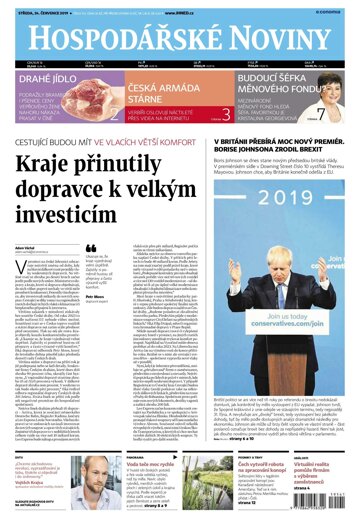 Obálka e-magazínu Hospodářské noviny 141 - 24.7.2019