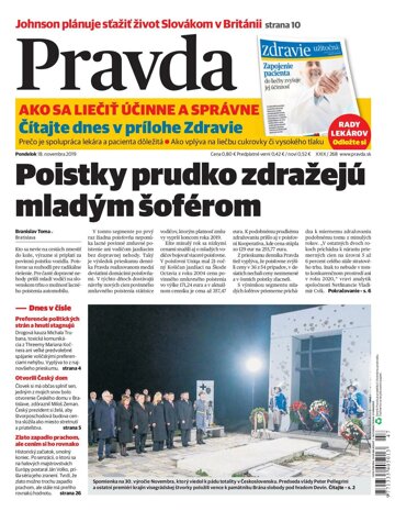 Obálka e-magazínu Pravda 18. 11. 2019