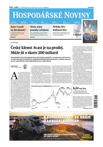 Obálka e-magazínu Hospodářské noviny 136 - 16.7.2021