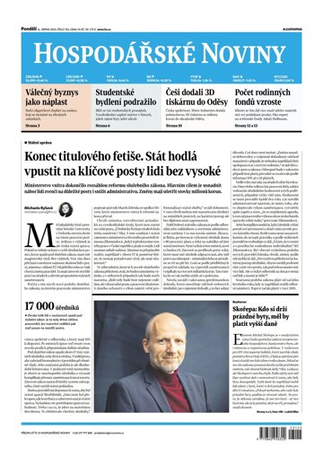 Obálka e-magazínu Hospodářské noviny 155 - 14.8.2023