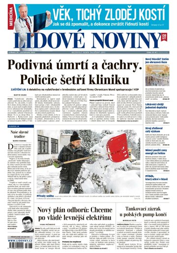 Obálka e-magazínu Lidové noviny 29.11.2023