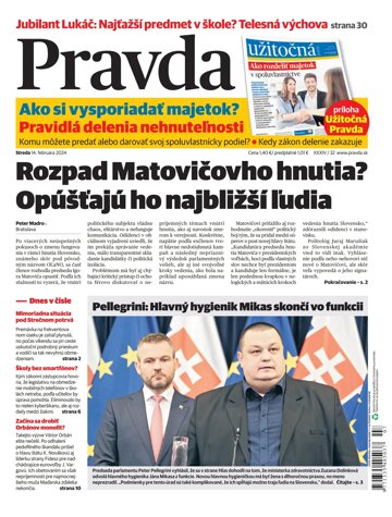 Obálka e-magazínu Pravda 14. 2. 2024