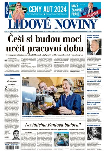 Obálka e-magazínu Lidové noviny 2.5.2024