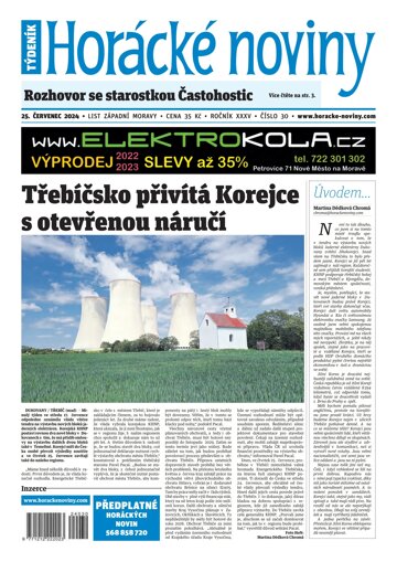 Obálka e-magazínu Horácké Noviny 30/2024