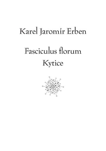 Obálka knihy Fasciculus florum / Kytice