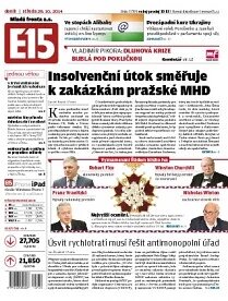 Obálka e-magazínu E15 29.10.2014