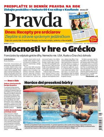 Obálka e-magazínu Pravda 8. 7. 2015