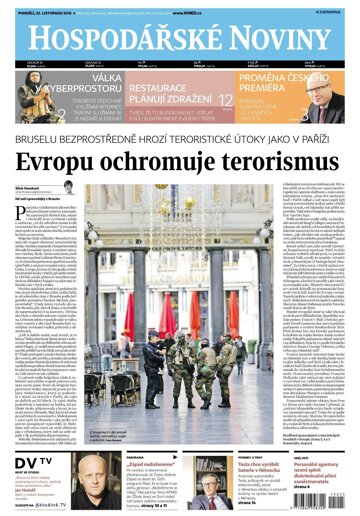 Obálka e-magazínu Hospodářské noviny 225 - 23.11.2015