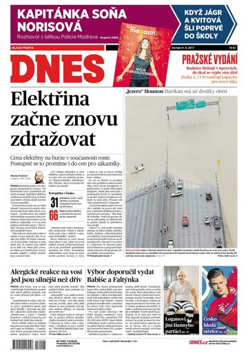 Obálka e-magazínu MF Dnes 31.8.2017