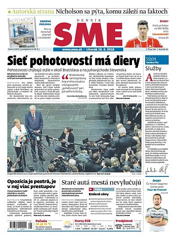 Obálka e-magazínu SME 19.6.2018