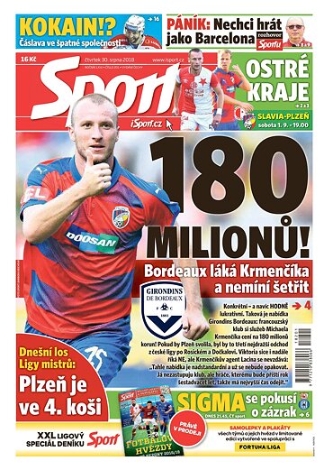 Obálka e-magazínu Sport 30.8.2018