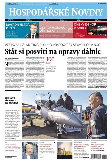 Obálka e-magazínu Hospodářské noviny 184 - 23.9.2019