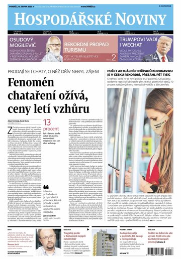 Obálka e-magazínu Hospodářské noviny 153 - 10.8.2020