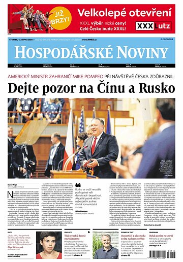 Obálka e-magazínu Hospodářské noviny 156 - 13.8.2020