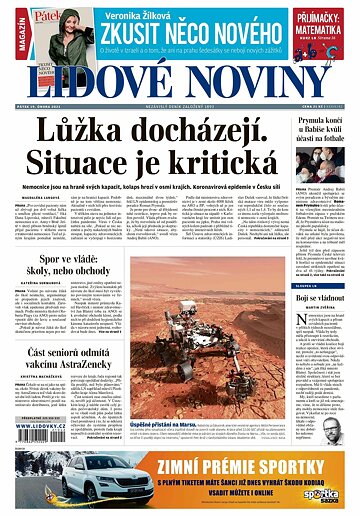 Obálka e-magazínu Lidové noviny 19.2.2021