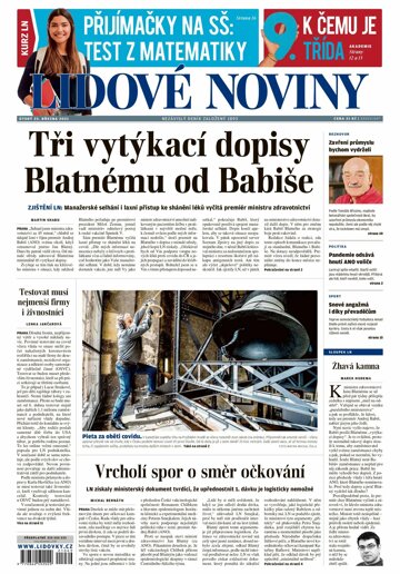 Obálka e-magazínu Lidové noviny 23.3.2021