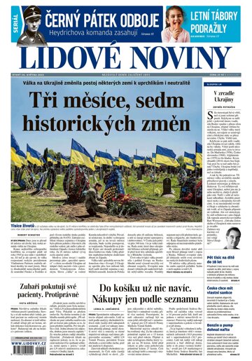 Obálka e-magazínu Lidové noviny 24.5.2022