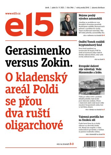 Obálka e-magazínu E15 24.11.2023