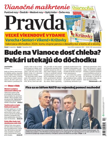 Obálka e-magazínu Pravda 15. 12. 2023