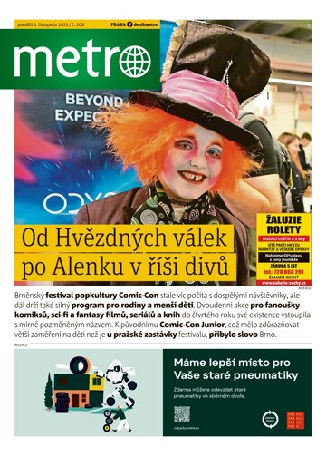Obálka e-magazínu deník METRO 3.11.2025