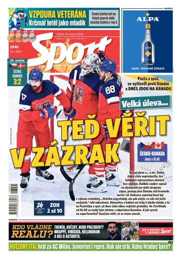 Obálka e-magazínu Sport 18.2.2026