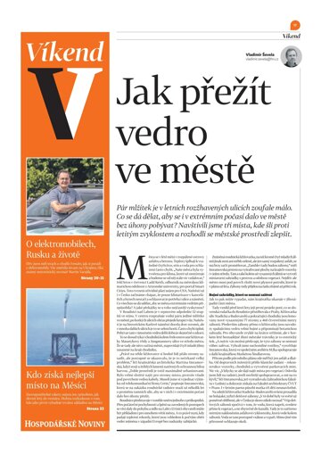 Obálka e-magazínu Hospodářské noviny - příloha Víkend 156 - 14.8.2026 Víkend