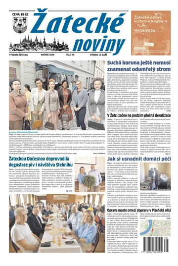 Obálka e-magazínu Žatecké noviny 38/2026